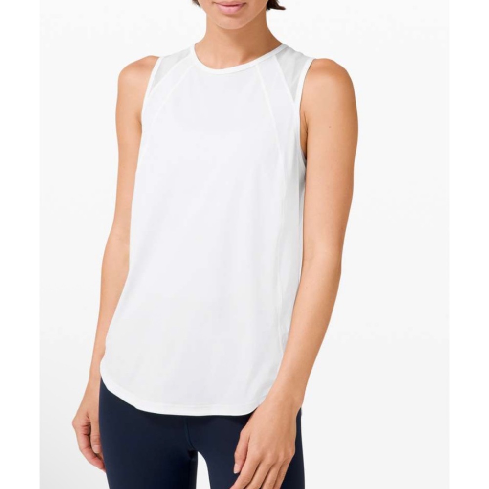 LULULEMON Sculpt Tank White Running Gym Workout Athleisure